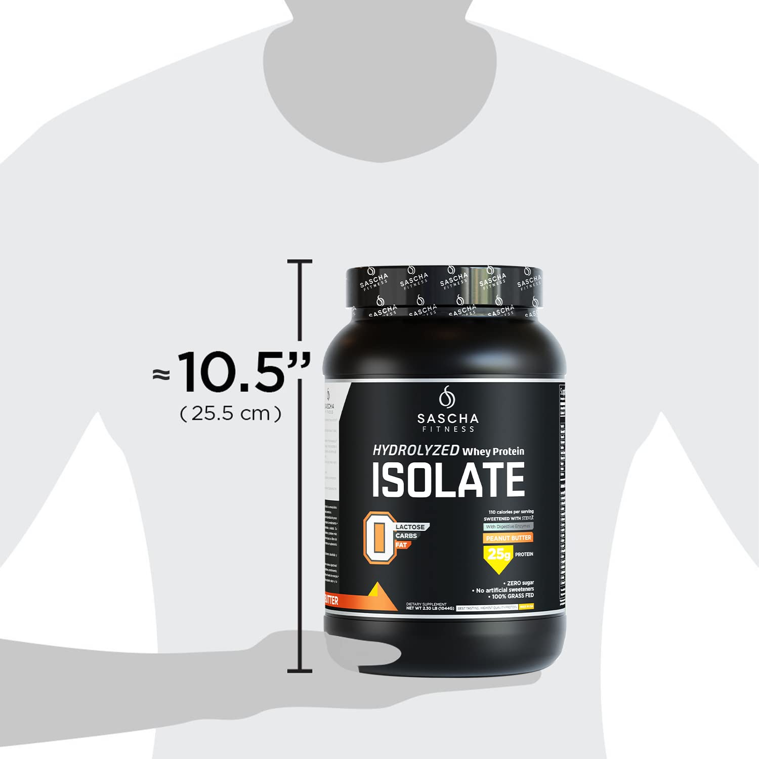 SASCHA FITNESS Hydrolyzed Whey Protein Isolate,100% Grass-Fed ,2.3 Pounds SASCHA FITNESS uk supplements