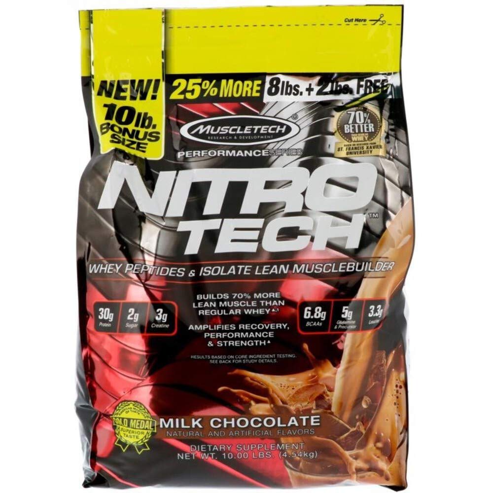MuscleTech Nitro-Tech Whey Protein Powder Isolate & Peptides | Protein MuscleTech uk supplements
