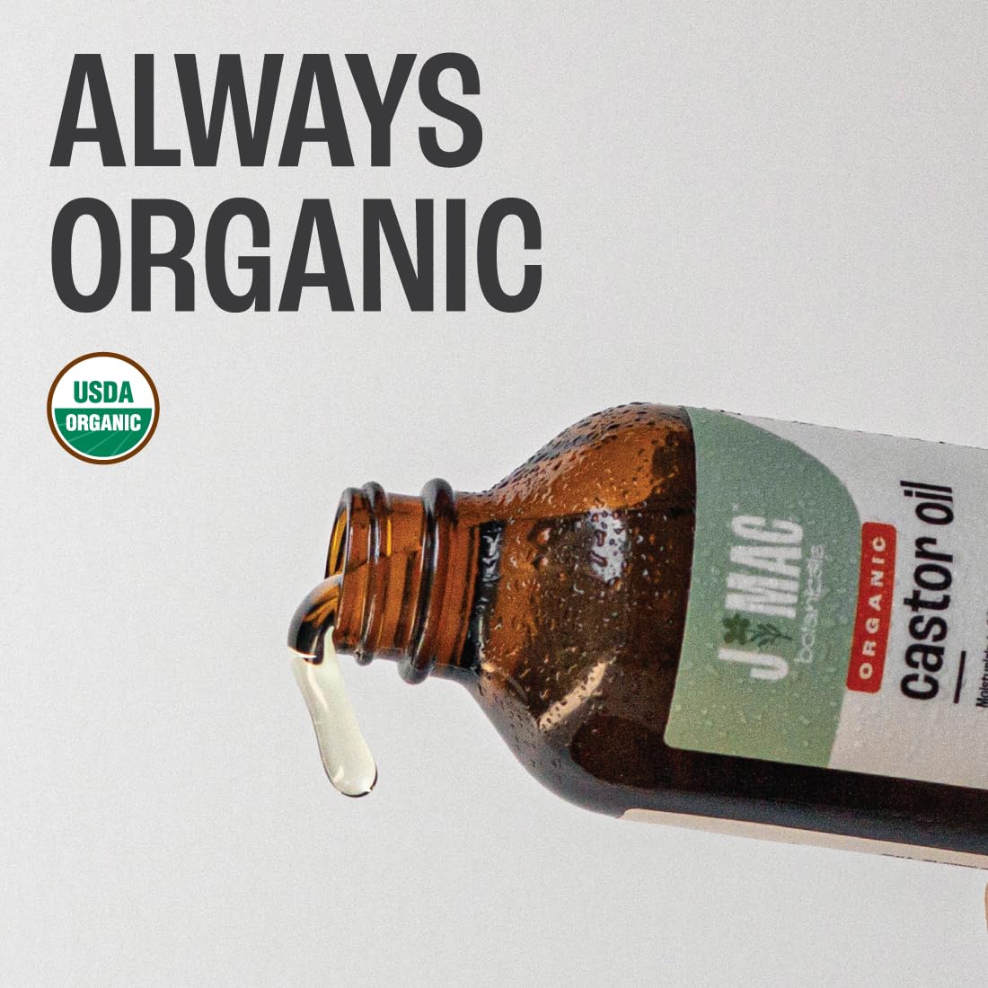 J MAC BOTANICALS Organic Castor Oil Cold Pressed (Glass Bottle, 4 oz ) J MAC BOTANICALS uk supplements