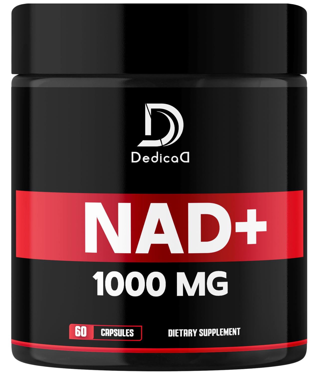 DEDICAD NAD Supplement 1000 mg - Pure NAD Supplement - Energy and DNA Repair, Aging Defense, Brain Function - 60 Capsules DEDICAD uk supplements