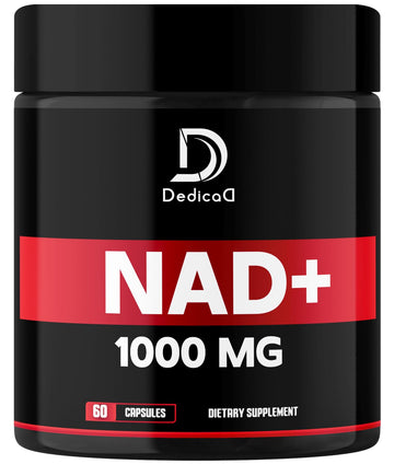DEDICAD NAD Supplement 1000 mg - Pure NAD Supplement - Energy and DNA Repair, Aging Defense, Brain Function - 60 Capsules DEDICAD uk supplements