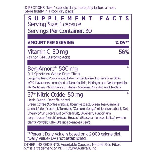 NAOMI Italian Citrus Bergamot Plus Nitric Oxide Boost, Award-Winning Cardiologist Dvlpd, Supports Healthy Cholesterol & Blood Pressure in Normal Range, with 7 Key Polyphenols, 30-Day Supply NAOMI uk supplements
