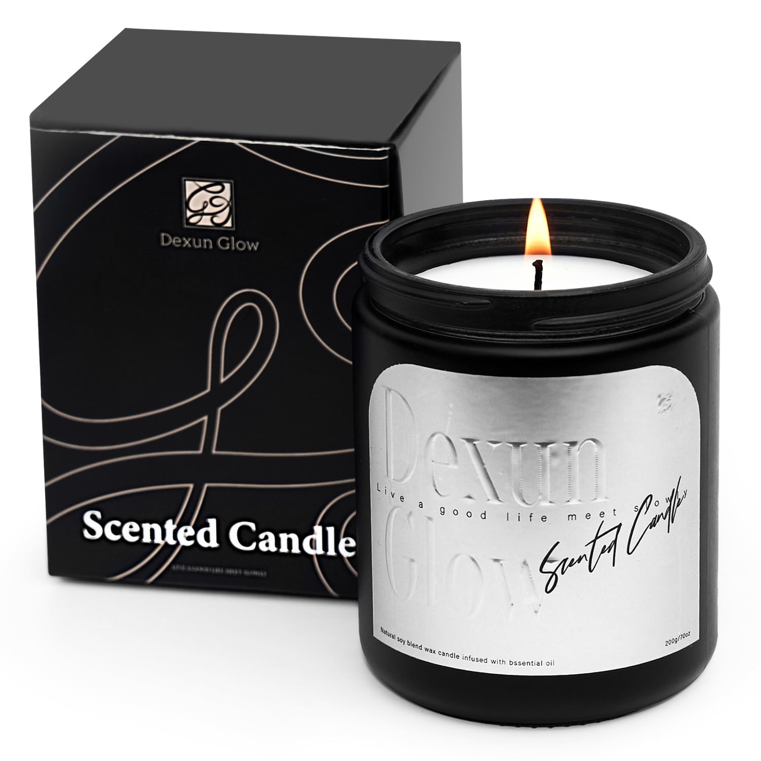 Aromatherapy Candle, Handcrafted with Natural Soy Wax and Essential Oils for Home Scented Appreciation Dexun Glow uk supplements