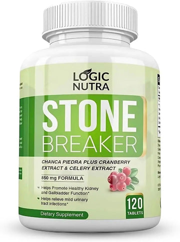 Logic Nutra Chanca Piedra Kidney Stone Breaker 120 Tablets 800 mg - Maximum Strength for Gallbladder & Urinary Cleanse with Phyllantus Niruri, Celery Seed Extract & Cranberry Extract Logic Nutra uk supplements