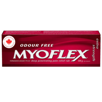 Myoflex Pain Relief Rub | Odourless | Provides Deep Penetrating Relief of Muscle Soreness & Joint Pain | Menthol Free | Stain Free | Non-Greasy | Great for Ages 2+ | 100 Grams (Extra Strength) Myoflex uk supplements