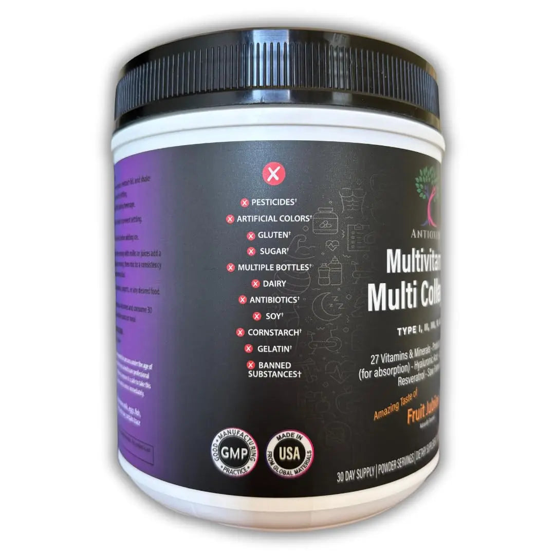 Antioxed Multi Collagen Multivitamin for Women+Men, Keto, Skin, Joint, Cognitive, Heart, Sensual, & Immune Health, Hydrolyzed Peptides, Antioxidants, Probiotics Antioxed uk supplements