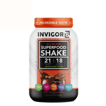INVIGOR8 Superfood Shake (Chocolate Brownie) with Immunity Boosters - Gluten INVIGOR8 uk supplements