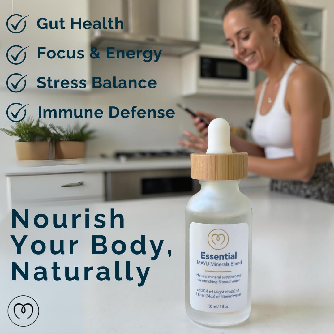MAYU Trace Mineral Drops - 3 Bottles - 80+ Full-Spectrum Ionic Minerals for Water - Great-Tasting Mineral Supplement for Hydration - Magnesium, Potassium & Zinc - No Additives - 90 Servings mayu uk supplements