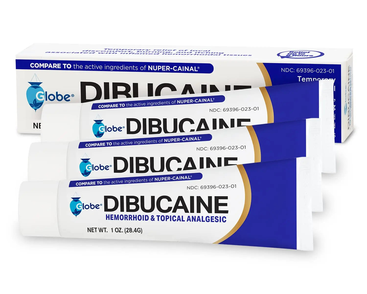 (3 Pack) Globe Dibucaine 1% Hemorrhoid Treatment Ointment - 1 Oz Rapid Numbing Relief, Hemorrhoid Treatment from Itch and Burn Globe uk supplements