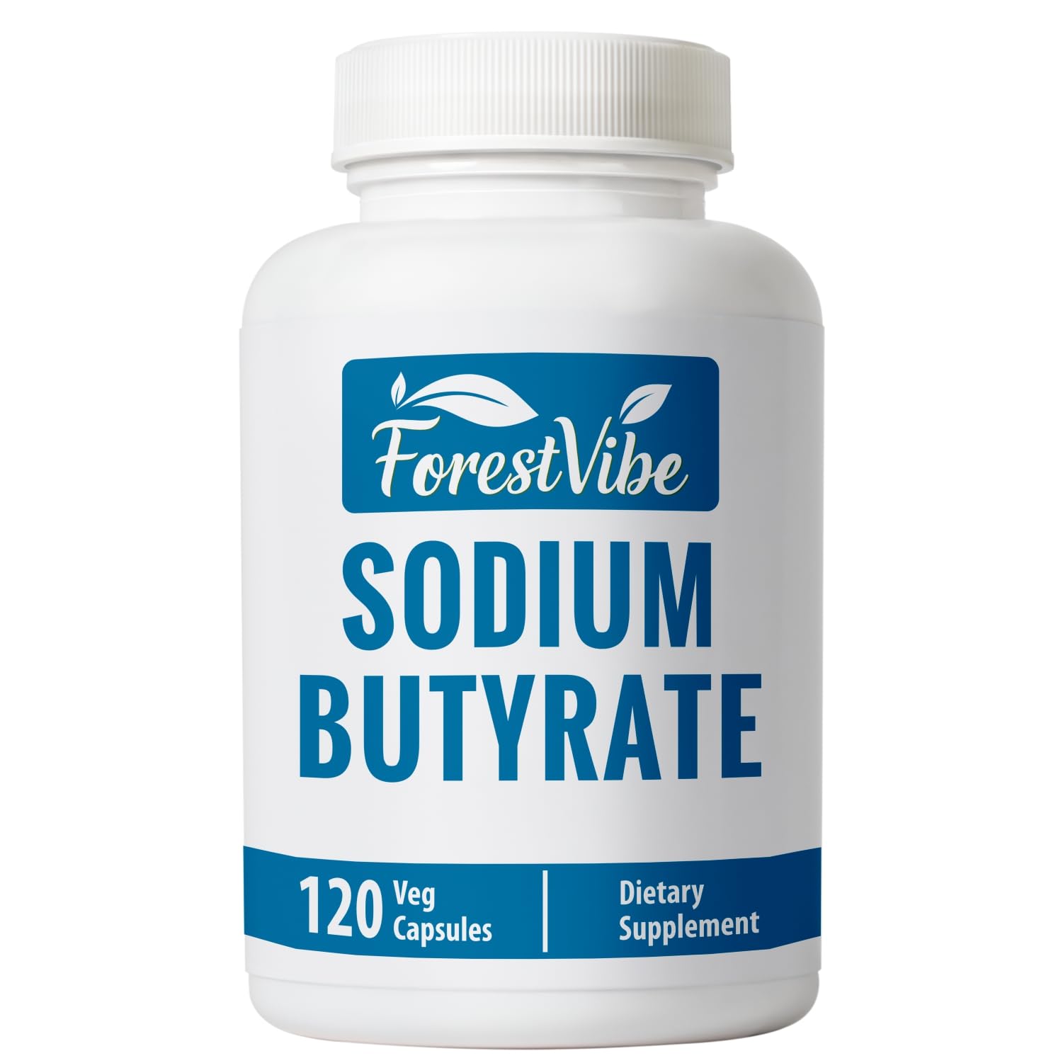ForestVibe Sodium Butyrate Supplement 1200mg, Yielding 960mg Butyric Acid, 120 Vegan Capsules, 2 Month Supply, Non-GMO & Gluten Free Postbiotic Supplement ForestVibe uk supplements