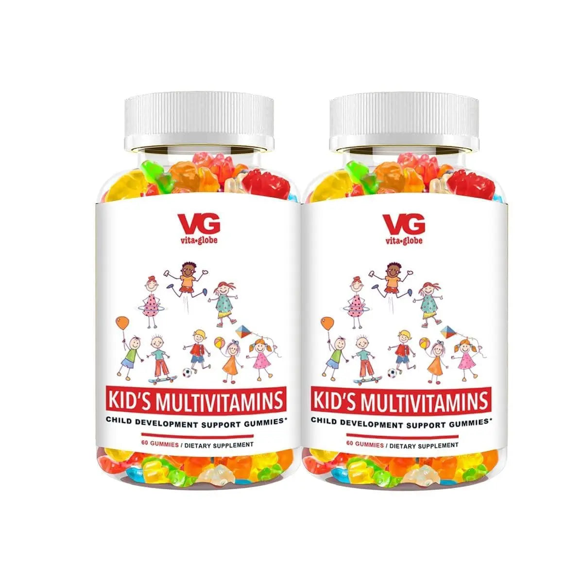 VITA GLOBE Kids Complete Multivitamin Gummies – with Vitamins A, C, D, E, B6 & B12 | Daily Immune, Growth & Wellness Support | VITA GLOBE uk supplements