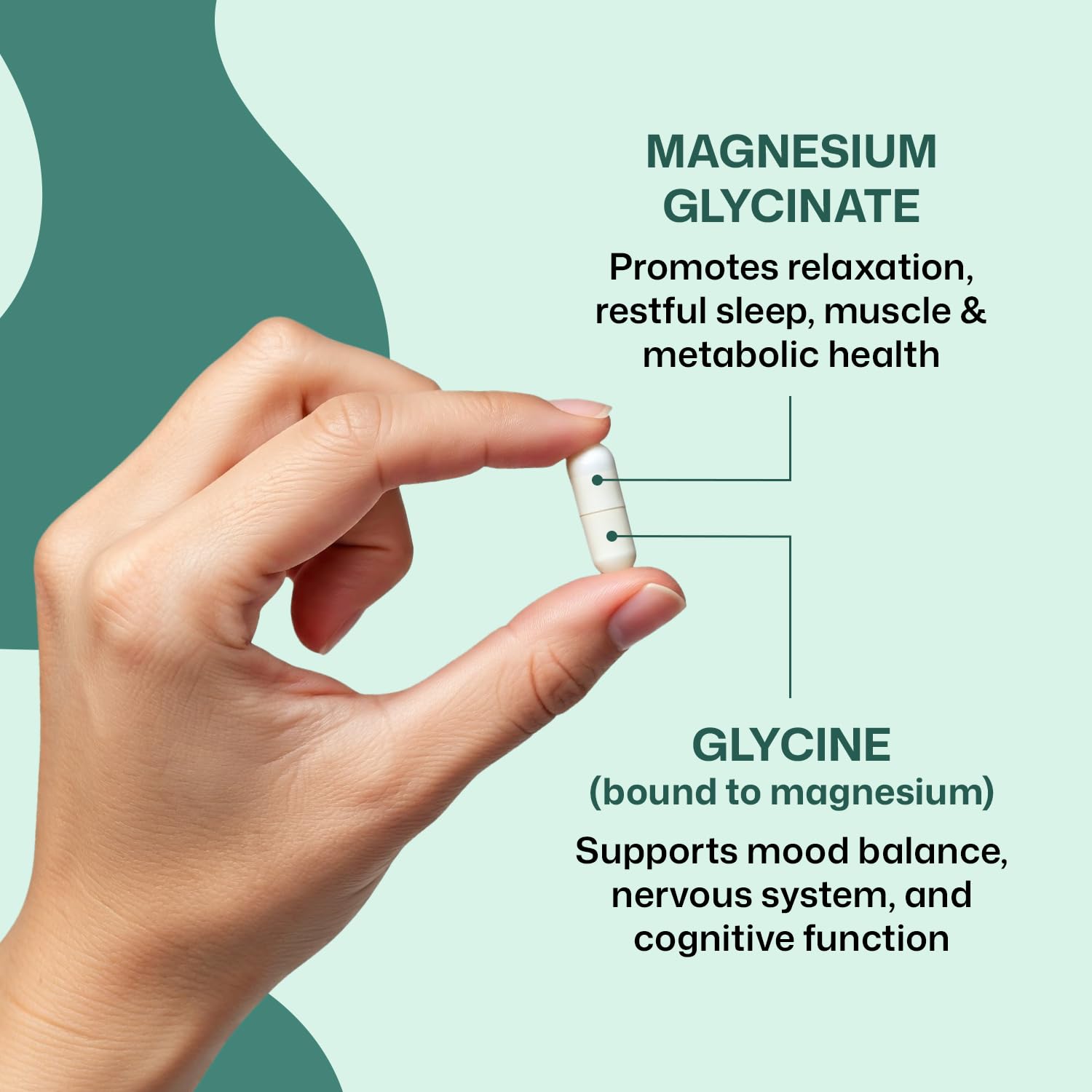 ColonBroom Pure Magnesium Glycinate Capsules | Supplement for Sleep, Heart & Muscle Support | Non-GMO, Gluten Free, Vegan & Sugar-Free | 1 Month Supply (90 Capsules) ColonBroom uk supplements