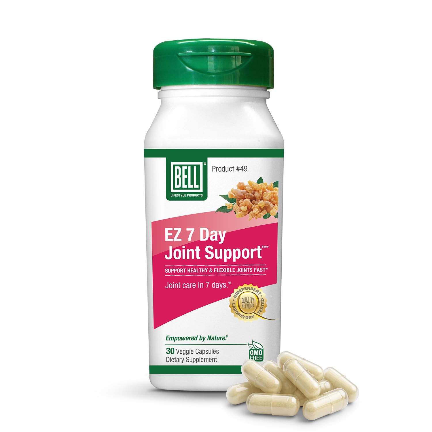 Bell EZ 7 Day Joint Support ™ -Fast-Acting, Once-Daily Joint Health Supplement – Helps Relieve Knee Pain, Swelling & Supports Muscle Recovery – Vegan – 30 Capsules Bell uk supplements