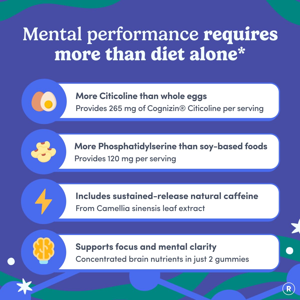 FIRST DAY Men’s Daily Nootropic Brain Supplement Gummies for Focus, Memory & Mental Energy | with Cognizin® Citicoline, Phosphatidylserine & Natural Caffeine | Vegan, Allergen-Free | 30-Day Supply FIRST DAY uk supplements