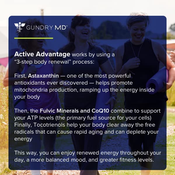 Gundry MD® Active Advantage Astaxanthin and CoQ10 Supplement to Support Energy Gundry MD uk supplements