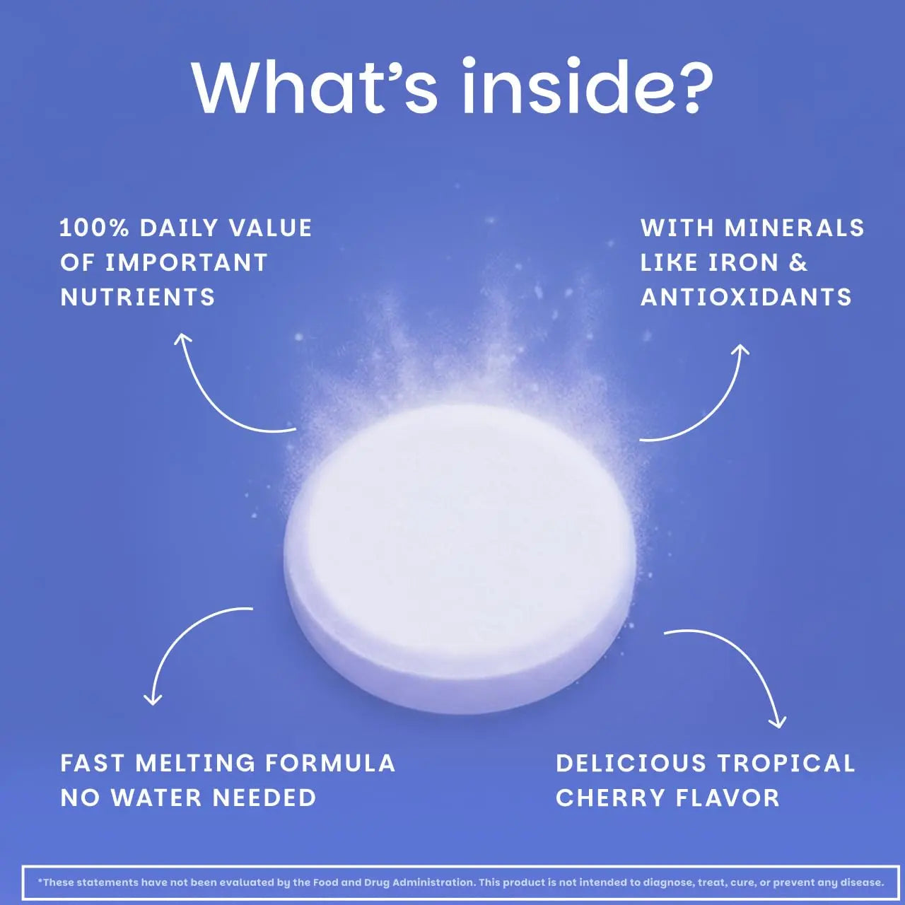 EZ Melts Multivitamin + Iron - Daily Multivitamin for Women & Men - Supports Healthy Energy Levels & Antioxidant Protection EZ Melts uk supplements