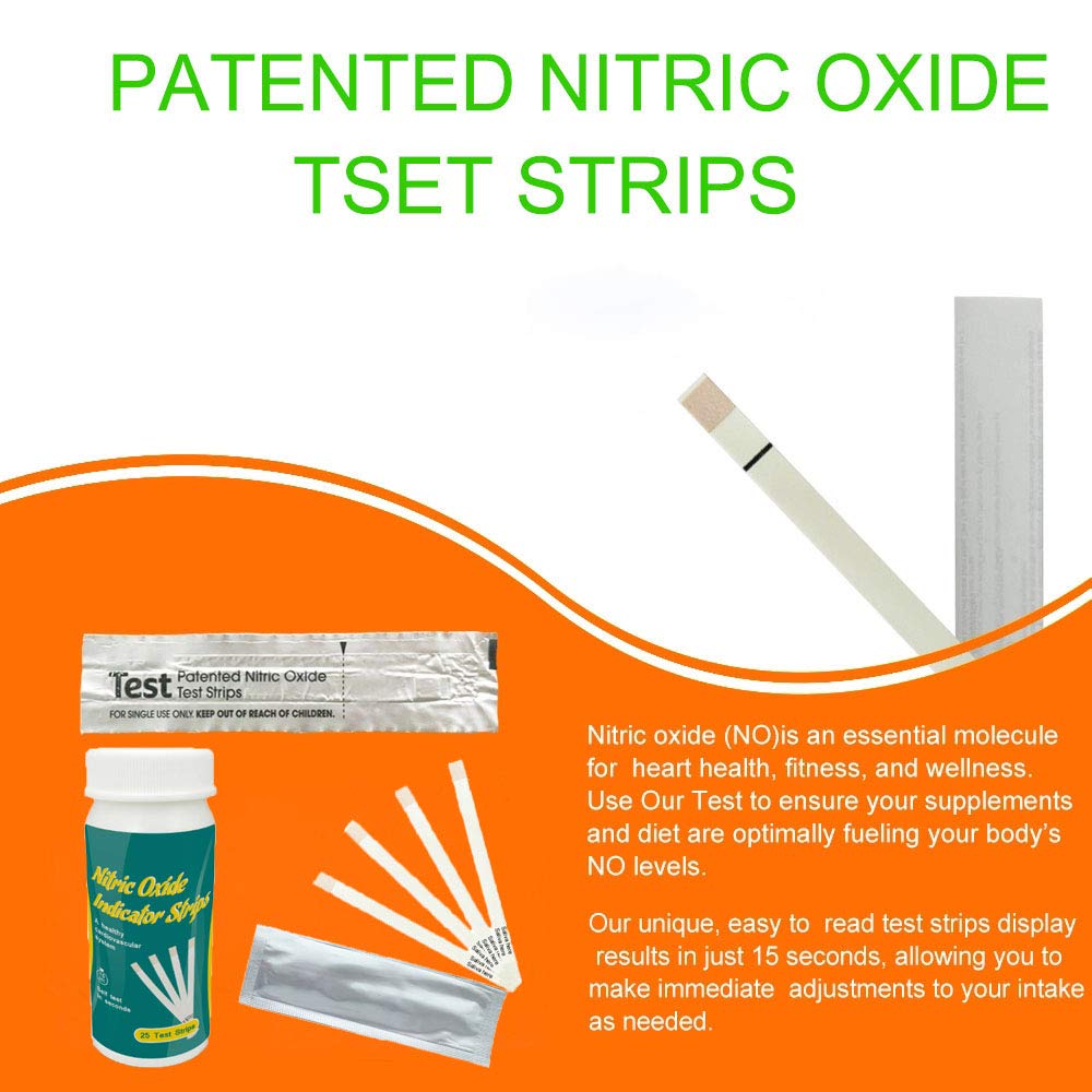 Nitric Oxide Test Strips [50strips]- Nitric Oxide Indicator Strips Work by Measuring The TONNYLAB uk supplements
