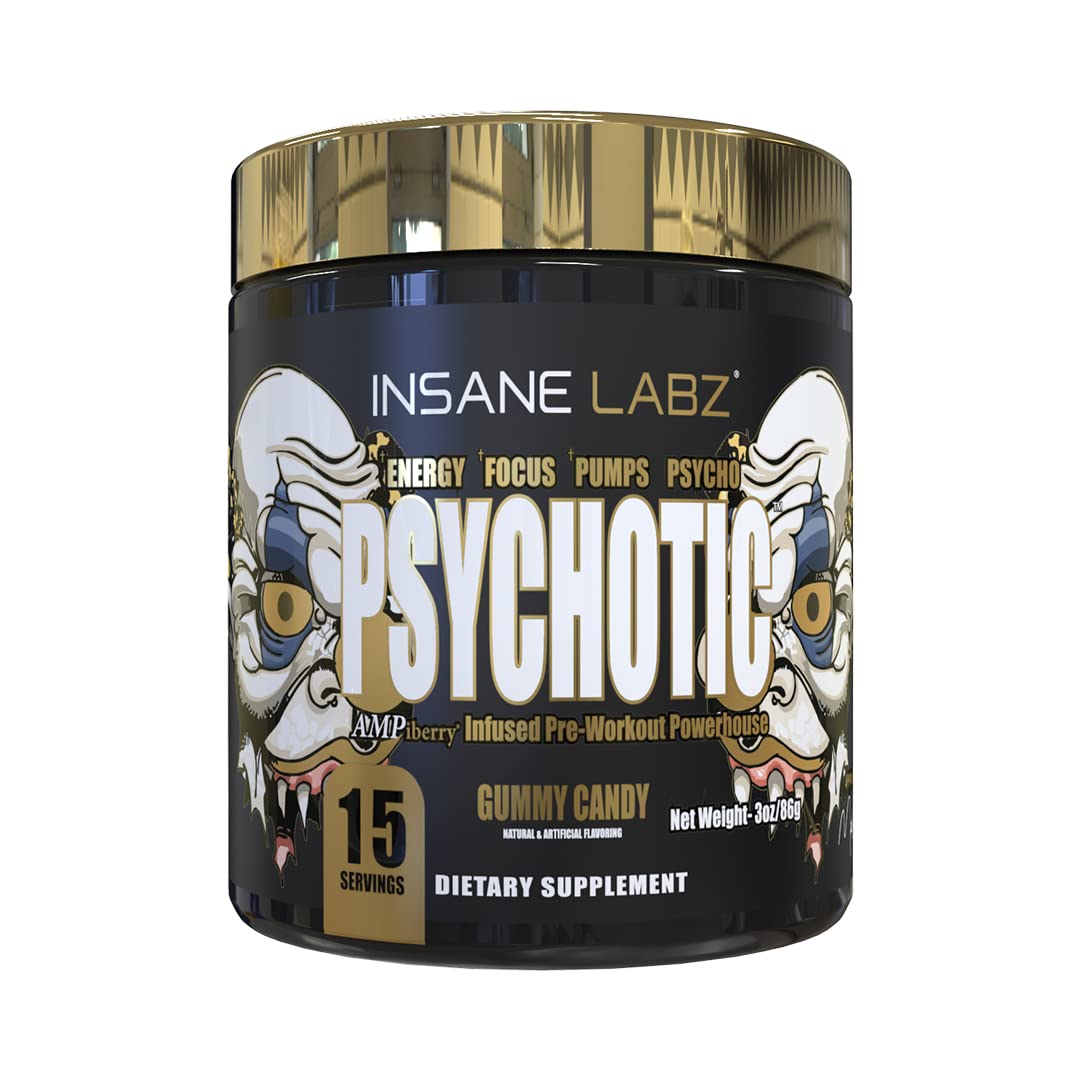 Insane Labz Psychotic Gold, High Stim Pre Workout Powder, Extreme Lasting Energy Insane Labz uk supplements