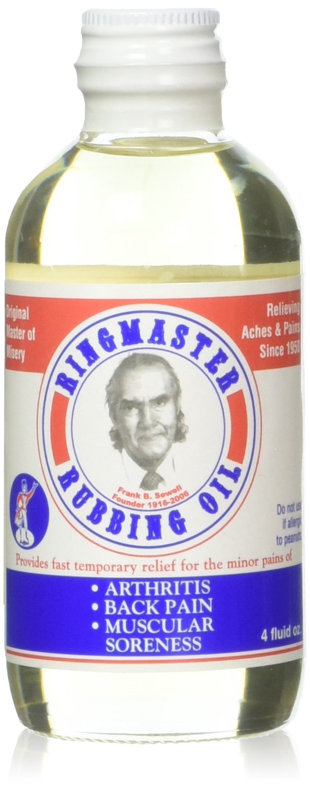 Ringmaster Rubbing Oil – 4 oz Massage Oil for Pain Relief and Muscle Recovery – Warming, Fast Absorbing, Non-Greasy Formula for Sore Muscles and Joint Comfort Ringmaster Rubbing Oil uk supplements