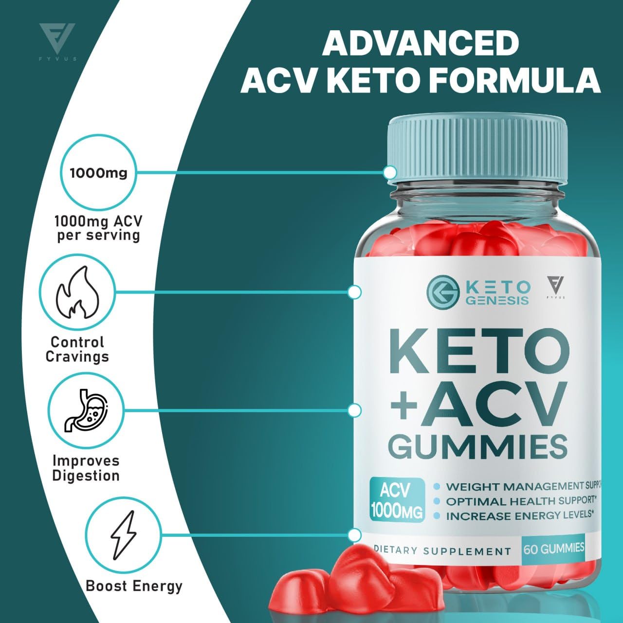 (2 Pack) Keto Genesis Keto ACV Gummies Advanced Weight Loss, Ketogenesis Keto Fyvus uk supplements