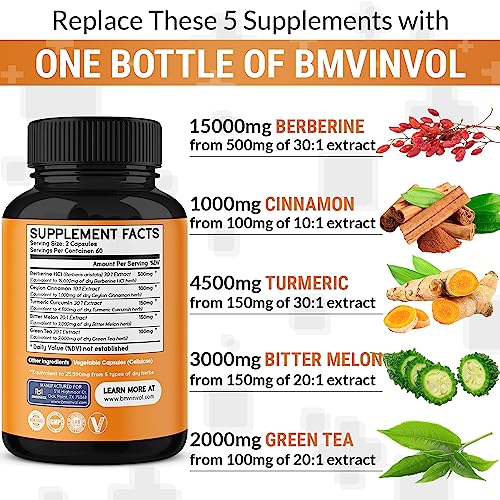 Berberine 𝟏𝟓𝟎𝟎𝟎𝐦𝐠 Ceylon Cinnamon 𝟏𝟎𝟎𝟎𝐦𝐠 Turmeric 𝟒𝟓𝟎𝟎𝐦𝐠 Green Tea 𝟐𝟎𝟎𝟎𝐦𝐠 BMVINVOL uk supplements