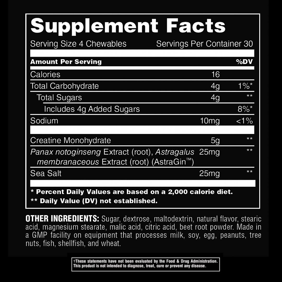 Animal Creatine Chews Tablets - Enhanced Creatine Monohydrate with AstraGin Animal uk supplements