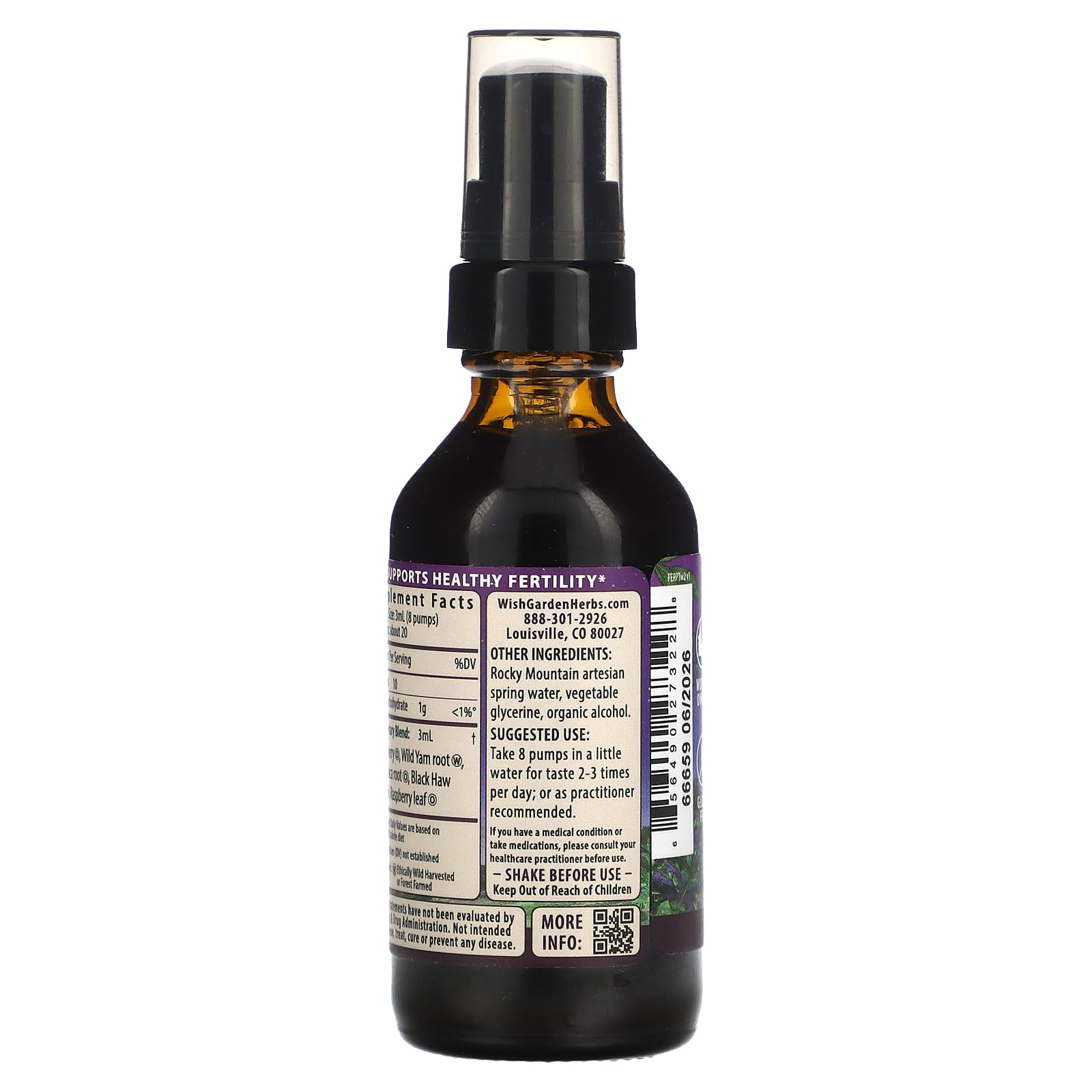 WishGarden Herbs Fertility Prep - All-Natural Fertility Herbal Supplement with Vitex, Red Maca & Raspberry Leaf, Supports Healthy Hormone Balance for Women, Optimal Uterine Health & Conception, 2oz WishGarden uk supplements