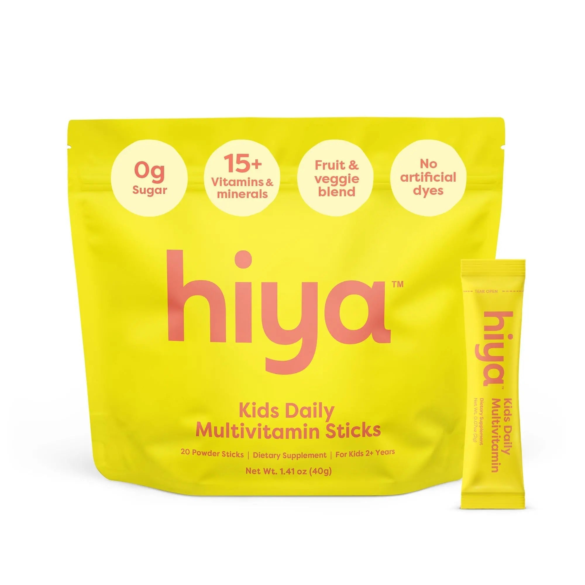 Hiya Kids Multivitamin – 15+ Essential Vitamins & Minerals with Fruits & Veggies for Ages 2+, Supports Growth HIYA uk supplements