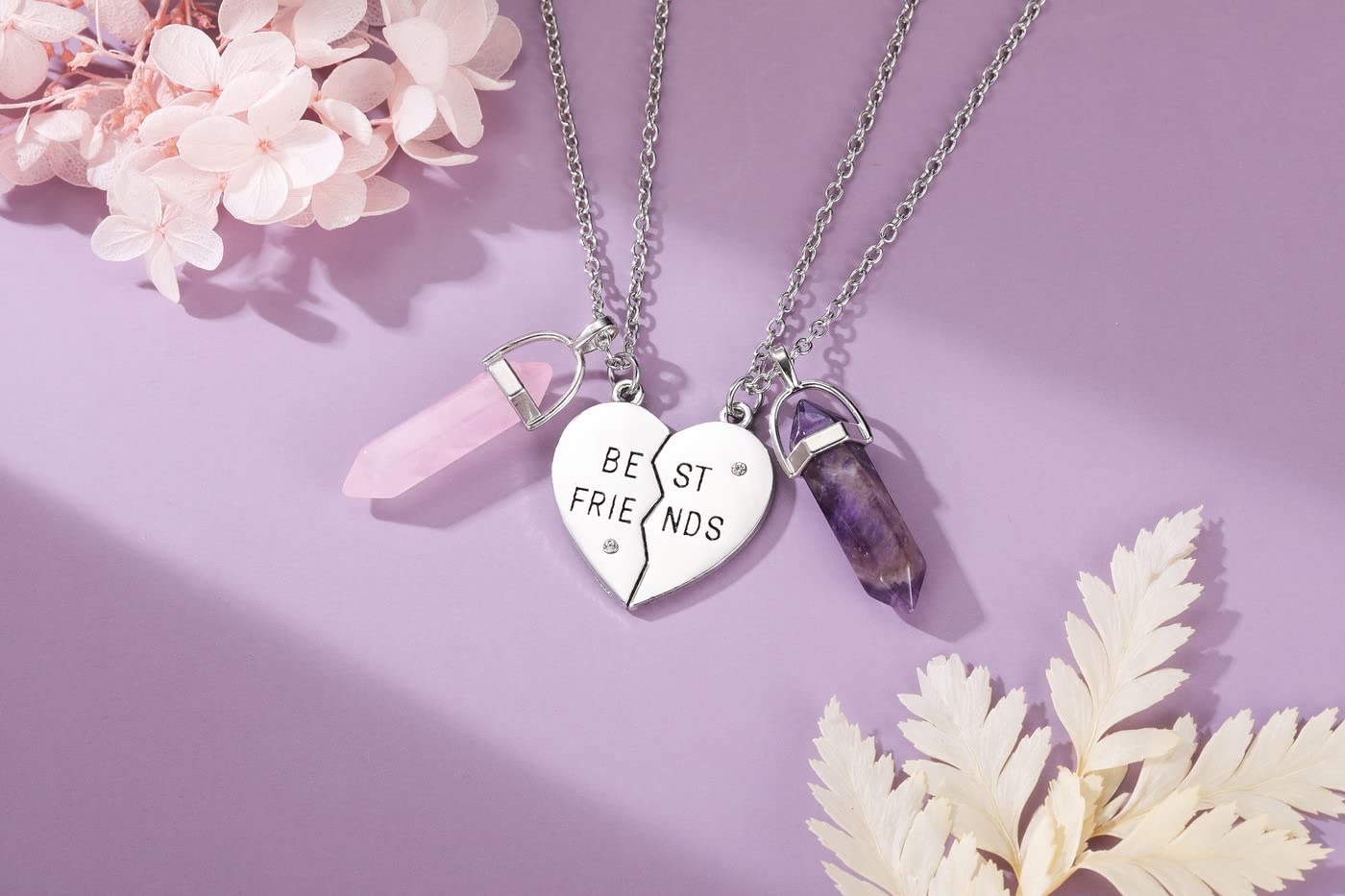 PESOENTH Best Friend Necklace for 2 Girls Gifts- BFF Friendship Necklaces Women Matching PESOENTH uk supplements