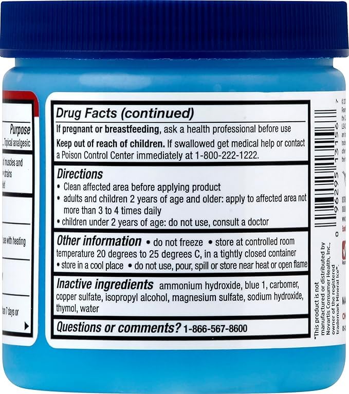 Leader Mineral Ice Blue Gel, Menthol 2%, Pain Relief Gel, Topical Analgesic, for Muscle Pain, Backache, Arthritis & Sport Injuries, for Adults and Kids 2+, Compare to Mineral Ice, 8 oz Leader uk supplements