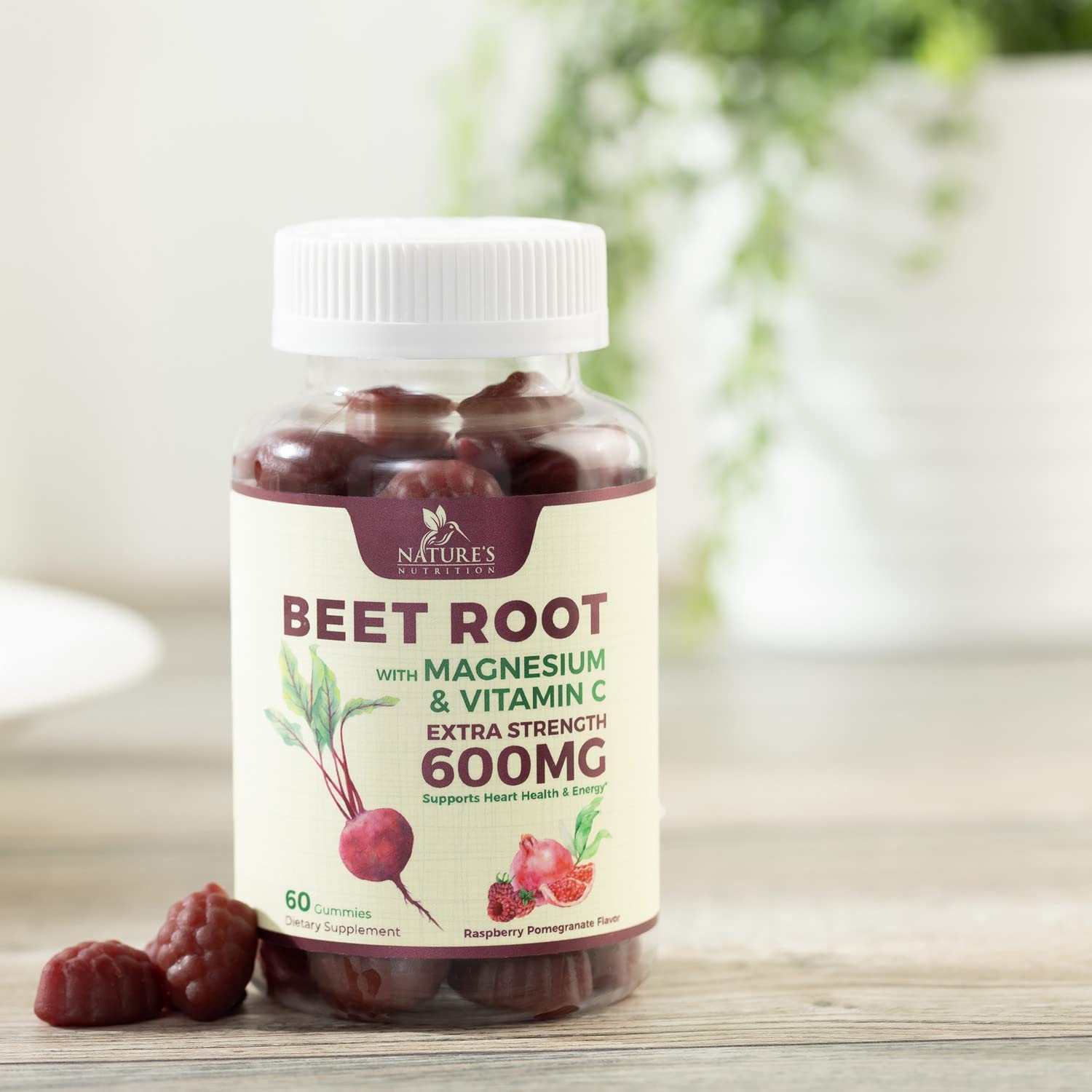 Nature's Nutrition Beet Gummies with Beetroot - Energy & Heart Health Support Nature's Nutrition uk supplements