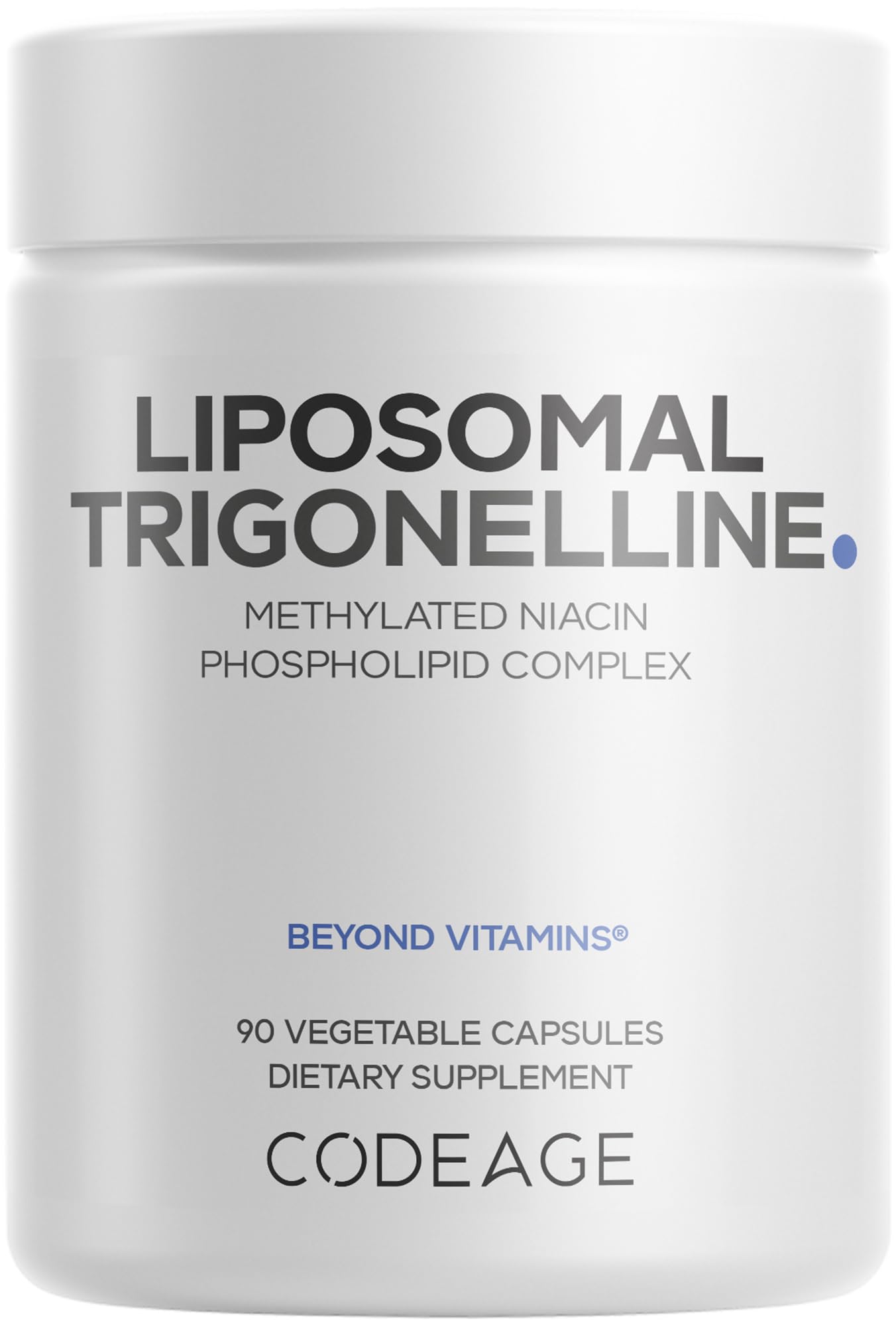 Codeage Liposomal Trigonelline - 250 mg Per Capsule - 3-Month Supply - Plant-Based Alkaloid - Liposomal Delivery for Bioavailability - Metabolic Health Support - Vegan Nootropic Non-GMO - 90 Capsules Codeage uk supplements