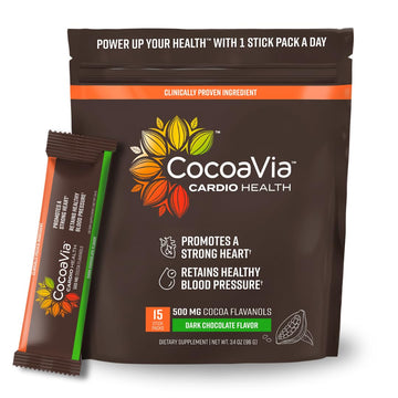 CocoaVia Cardio Health Cocoa Powder, 15 Single Serve Sticks, 500mg Cocoa Flavanols CocoaVia uk supplements
