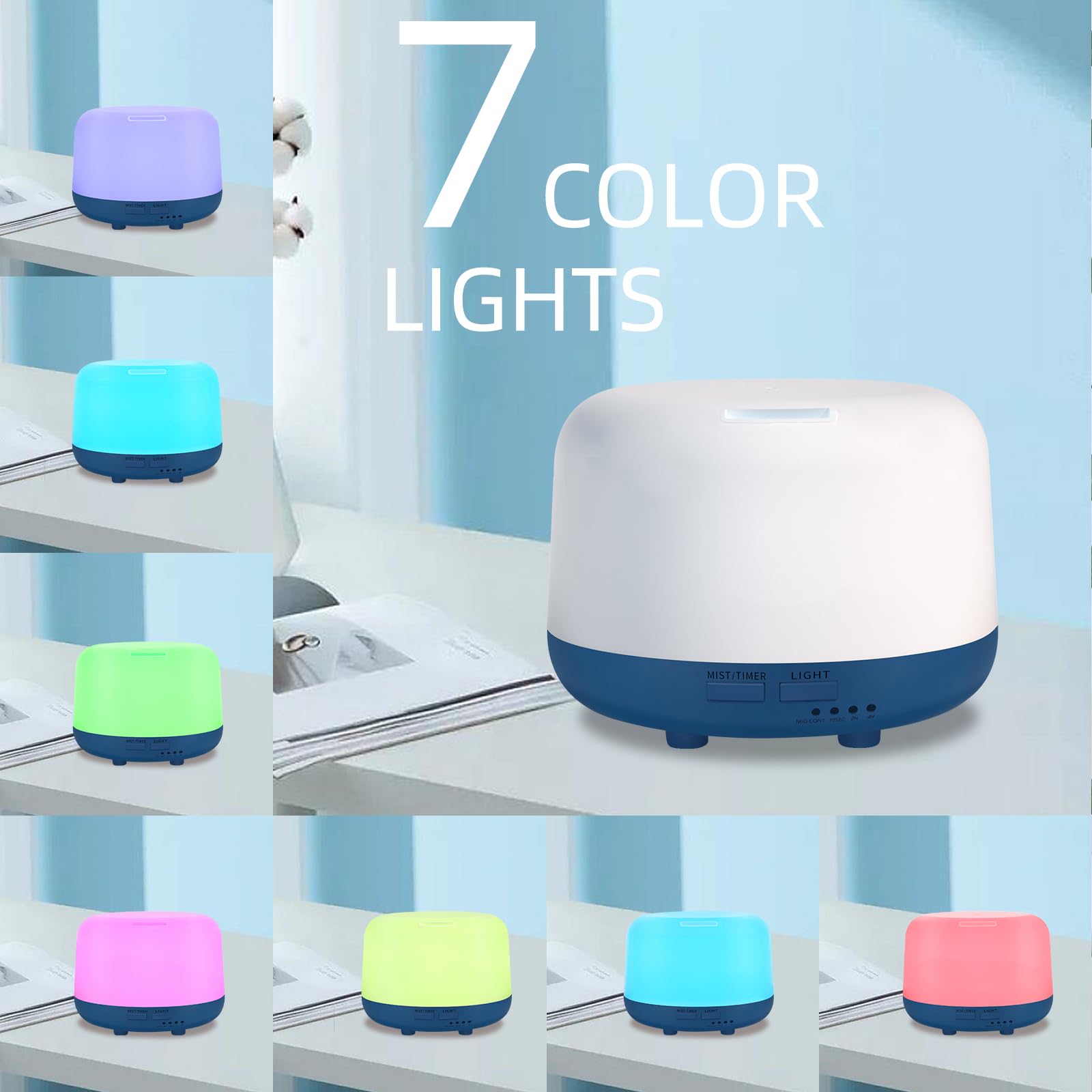 Marchred 300ML Essential Oil Diffuser with Remote Control, 7 LED Color Changing Light Marchred uk supplements