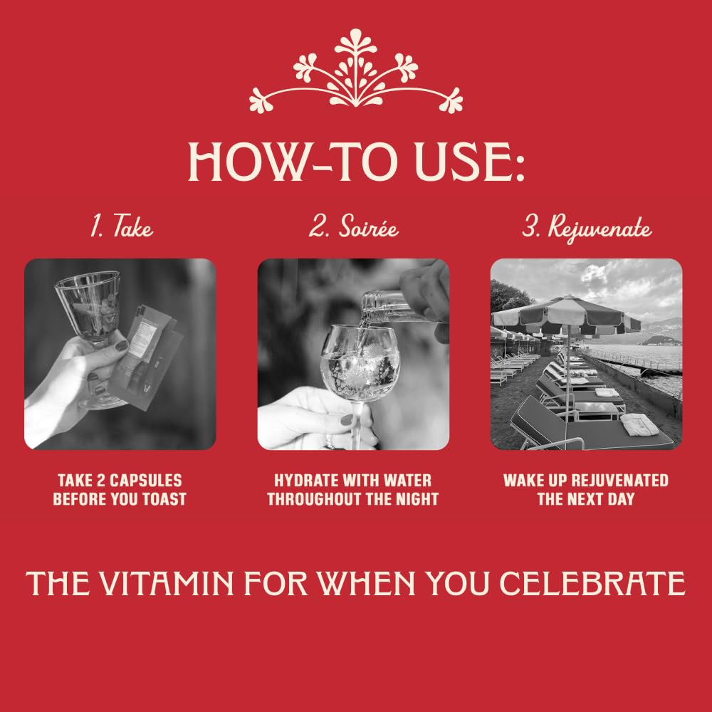 Apéritif Before Alcohol Recovery Supplement - DHM (Dihydromyricetin), Milk Thistle, Turmeric & B Vitamins - Hydration & Liver Support for Morning Clarity Apéritif Health uk supplements