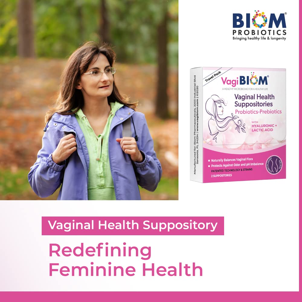 VagiBiom Probioitc Suppository Convenient Travel Pack with 2 Suppositories VagiBiom uk supplements