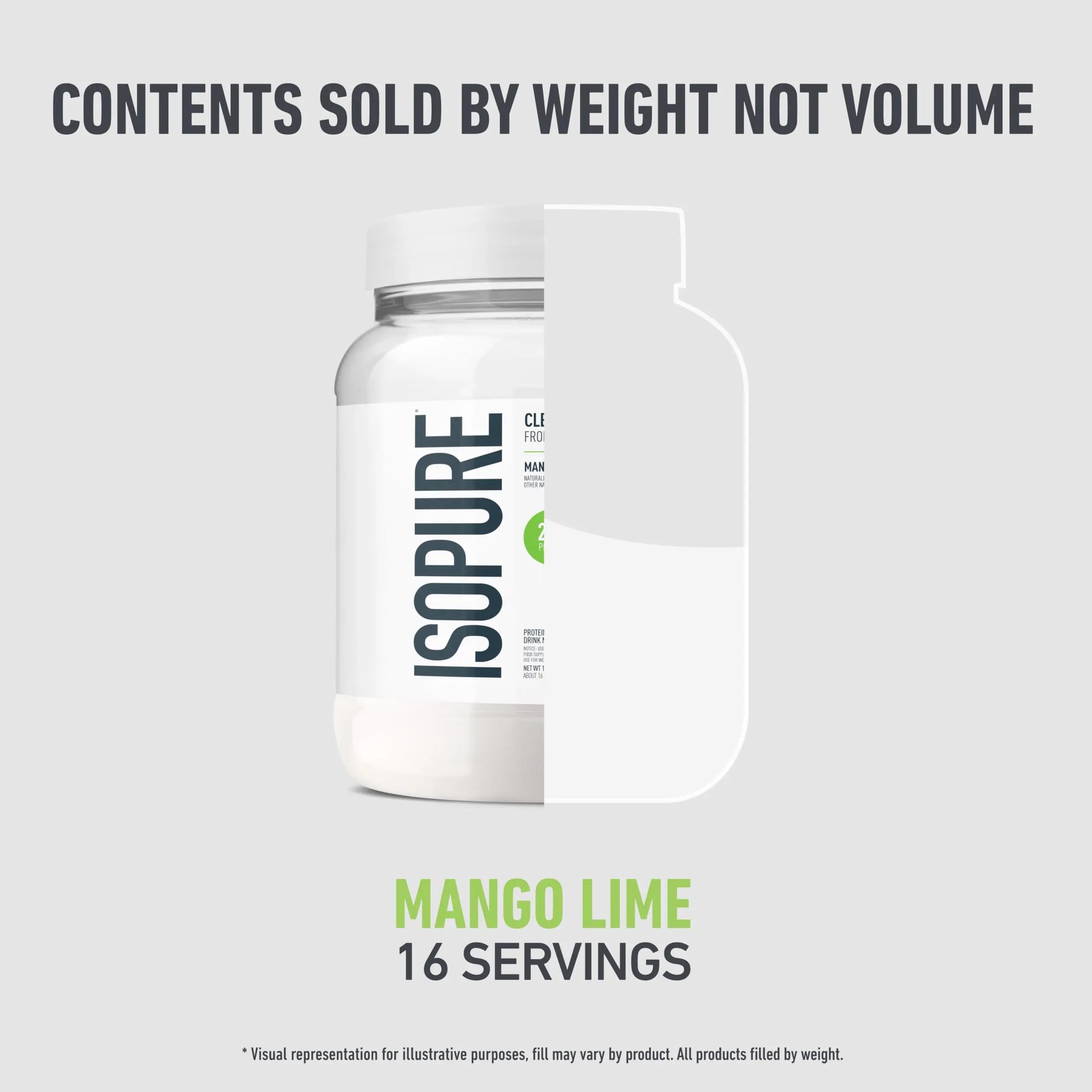 Isopure Clear Whey Isolate Protein Powder, Lactose Free, Gluten Free, Naturally Flavored, Mango Lime, 20g Protein Per Serving, 14.1 Oz, 16 Servings (Packaging May Vary) Isopure uk supplements