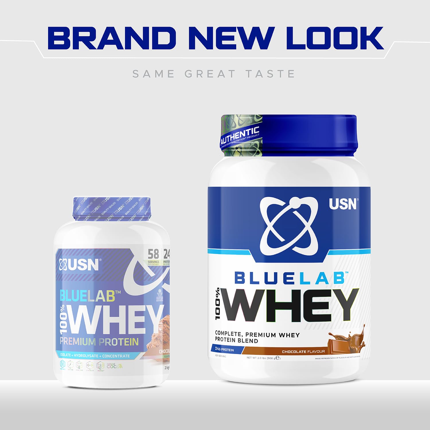 USN Blue Lab Whey Protein Powder: Chocolate - Whey Protein 2kg - Post-Workout USN uk supplements