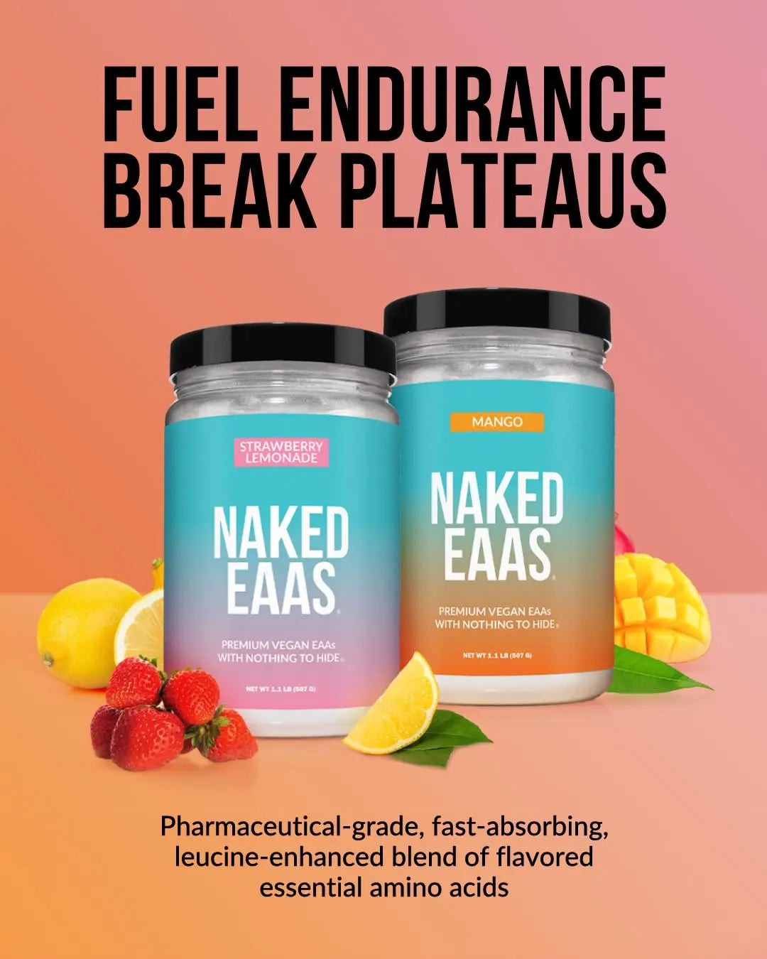 NAKED EAAs Amino Acids Powder - 50 Servings - Vegan Unflavored Essential Amino Acids 500 Grams - Instantized All Natural EAAs Powder Supplement NAKED uk supplements