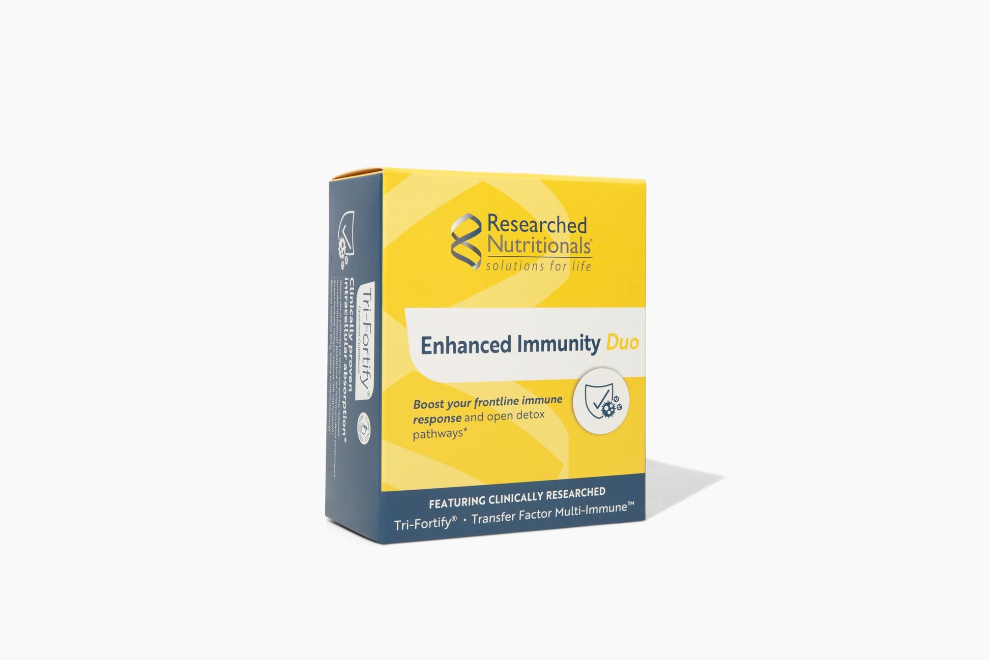 Researched Nutritionals Liposomal Glutathione (450mg) + Colostrum & Mushrooms Supplement for Immunity - Enhanced Immunity Duo - Tri-Fortify Watermelon + Transfer Factor Multi-Immune (2 Piece Set) Researched Nutritionals uk supplements