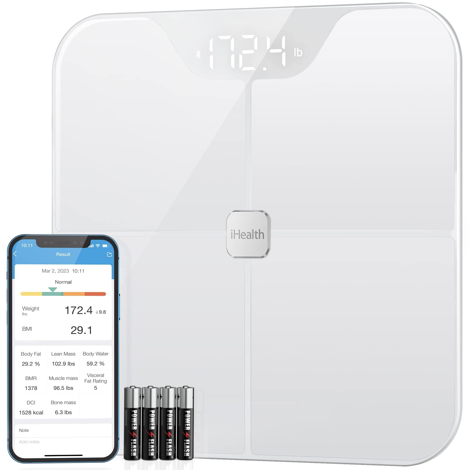 iHealth Nexus Smart Scale for Body Weight Bluetooth, Digital Bathroom Scale Body Fat and Muscle iHealth uk supplements