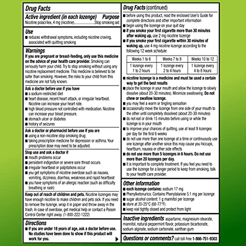 Amazon Basic Care Nicotine Polacrilex Lozenges, 4 mg, Mint Flavor Amazon Basic Care uk supplements