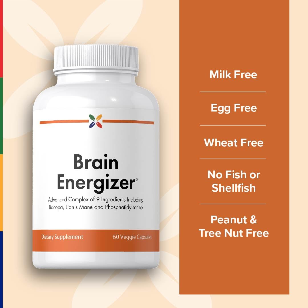 Stop Aging Now - Brain Supplement Complex - with Ginkgo Biloba, Lion's Mane, Bacopa, and DMAE - 60 Vegetarian Capsules - Advanced Blend Stop Aging Now uk supplements