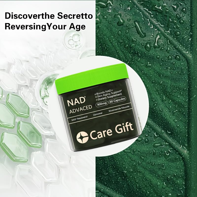 CARE GIFT NAD Supplement, NAD Nicotinamide Riboside Resveratrol 900mg - Liposomal NAD Supplements for Women & Men,NMNH Supplement Alternative for Energy, Focus, Anti-Aging (1 Pack) CARE GIFT uk supplements