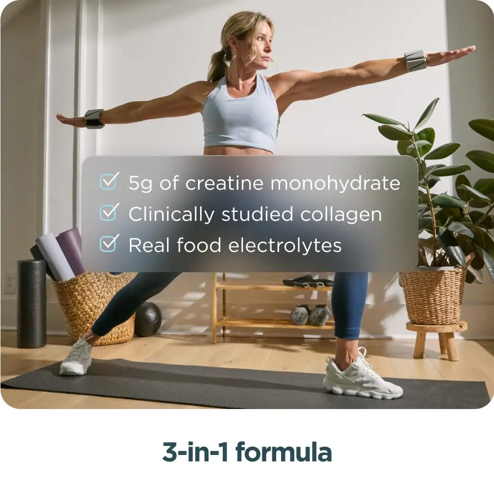 Ancient Nutrition Creatine + Collagen + Electrolytes – Muscle Strength, Lean Body Mass, Joint Comfort & Cognitive Support – Includes 5g Creatine Monohydrate for Women Ancient Nutrition uk supplements