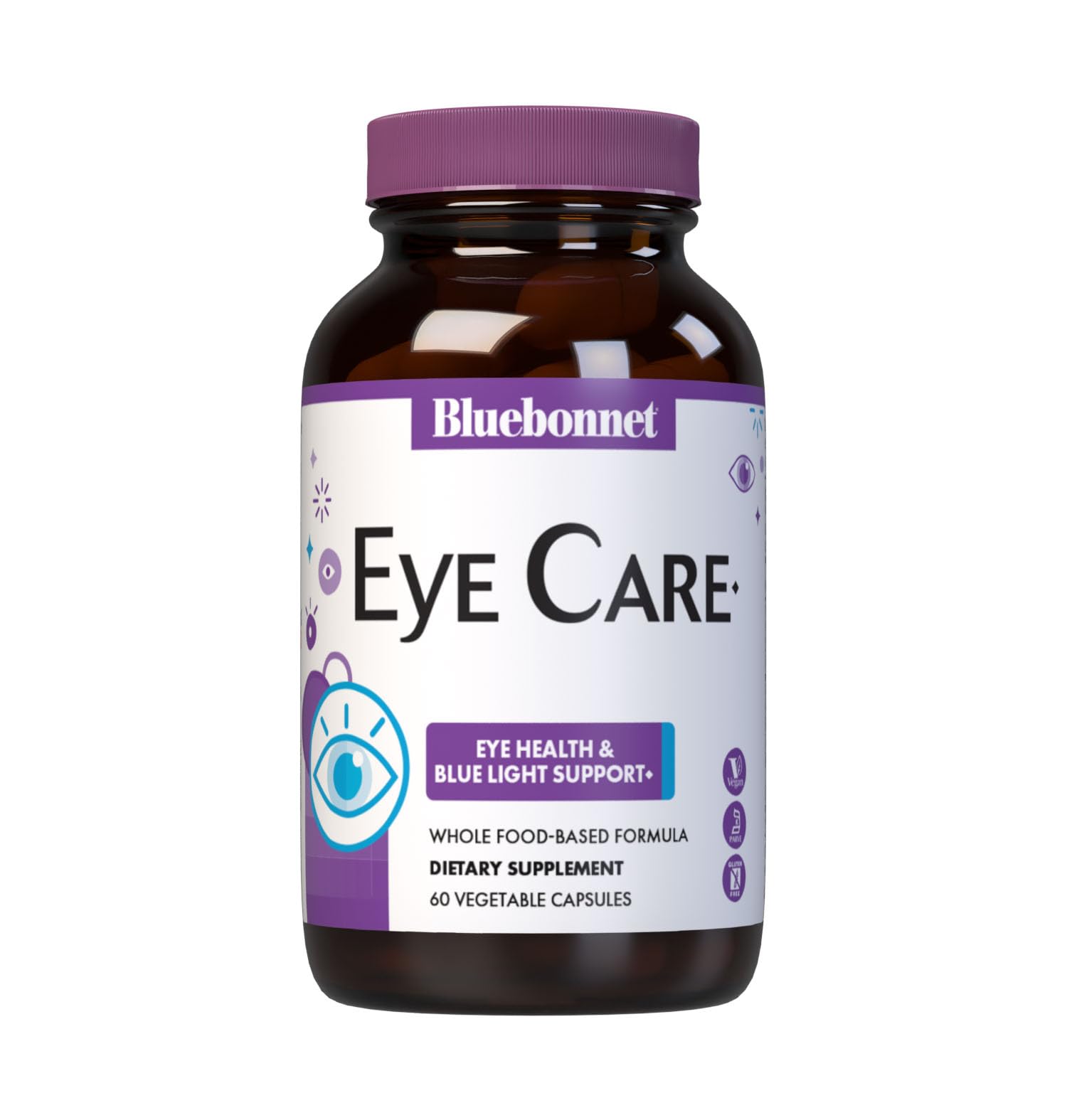 Bluebonnet Nutrition Eye Care Macular & Blue, Eye Health & Blue Light Support*, Vegan, Kosher-Certified, Gluten-Free, Dairy-Free, 60 Vegetable Capsules, 30 Servings BlueBonnet uk supplements
