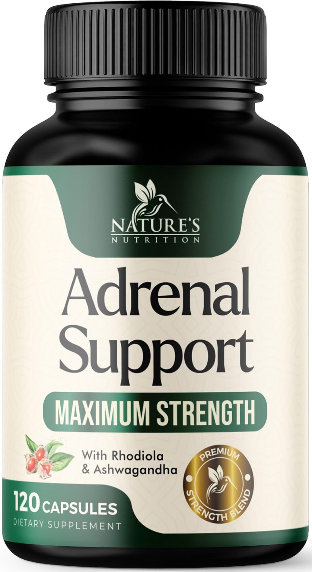 Nature's Nutrition Adrenal Support Supplements Cortex Complex, Best Energy Supplement, Supports Health & Energy Levels, Daily Ashwagandha for Women & Men, Supports Immune System, 120 Capsules Nature's Nutrition uk supplements