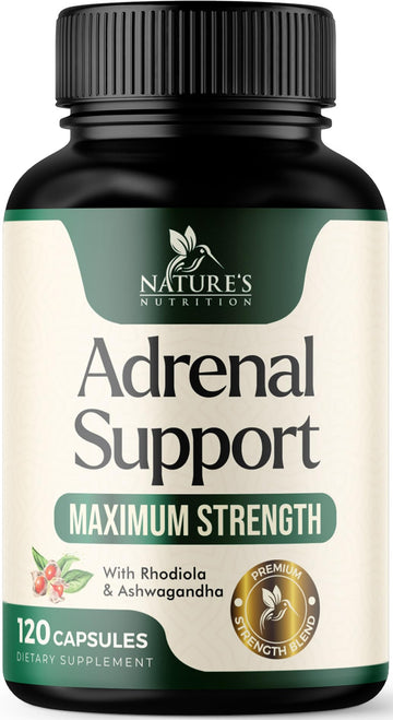 Nature's Nutrition Adrenal Support Supplements Cortex Complex, Best Energy Supplement, Supports Health & Energy Levels, Daily Ashwagandha for Women & Men, Supports Immune System, 120 Capsules Nature's Nutrition uk supplements