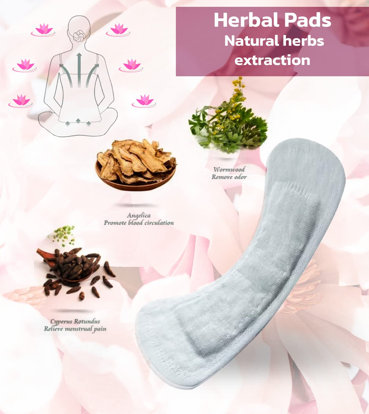 Premium Natural Organic Herbal Cotton Panty Liners for Women - Unscented, Thin, Cruelty-Free Organic Herbal Panty Liner uk supplements