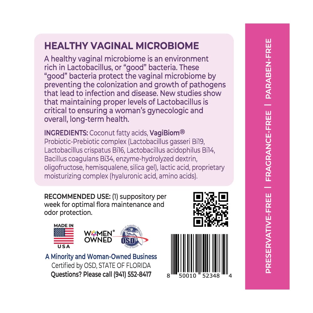 VagiBiom Probioitc Suppository Convenient Travel Pack with 2 Suppositories VagiBiom uk supplements